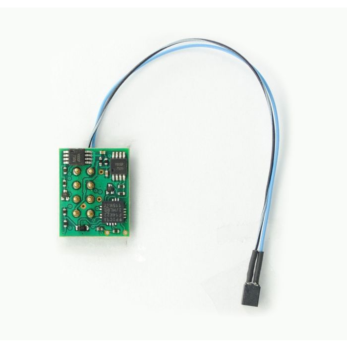 TCS - Train Control Systems DP5-KAC 5-Function Direct Plug DCC Decoder w/Keep Alive Wires - Control Only -- 8-Pin for Atlas, Kato, Athearn w/2-Pin Connector for KA Unit .51 x .6 x .1" - TCS1437