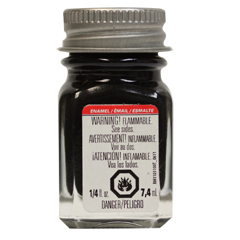 Testors Enamel 1/4 oz Flat Black - TES1149TT