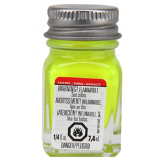 Testors Enamel 1/4oz, Yellw Fluorescent - TES1177TT