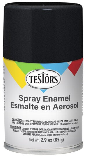 Testors Spray 3oz Black Metallic Enamel - TES1254T