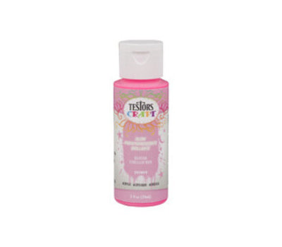Testors Acrylic Glow In The Dark 2oz Craft Paint, Rockstar - TES297499