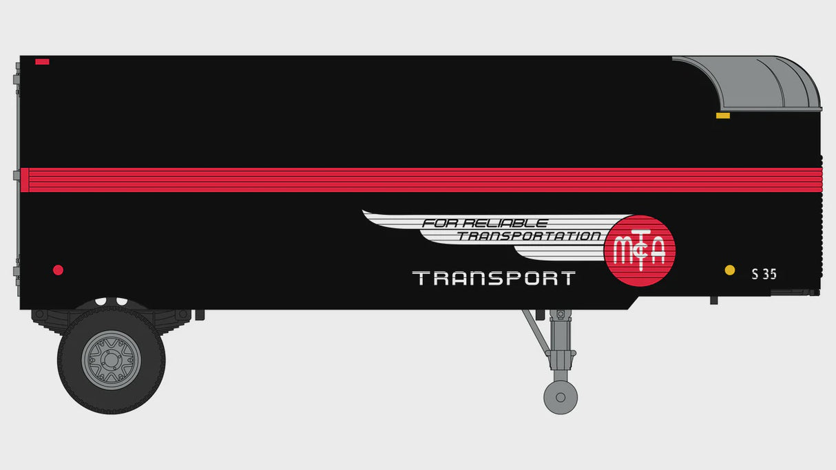 Class One Model Works HO Fruehauf 26' Trailer - MTA Transport