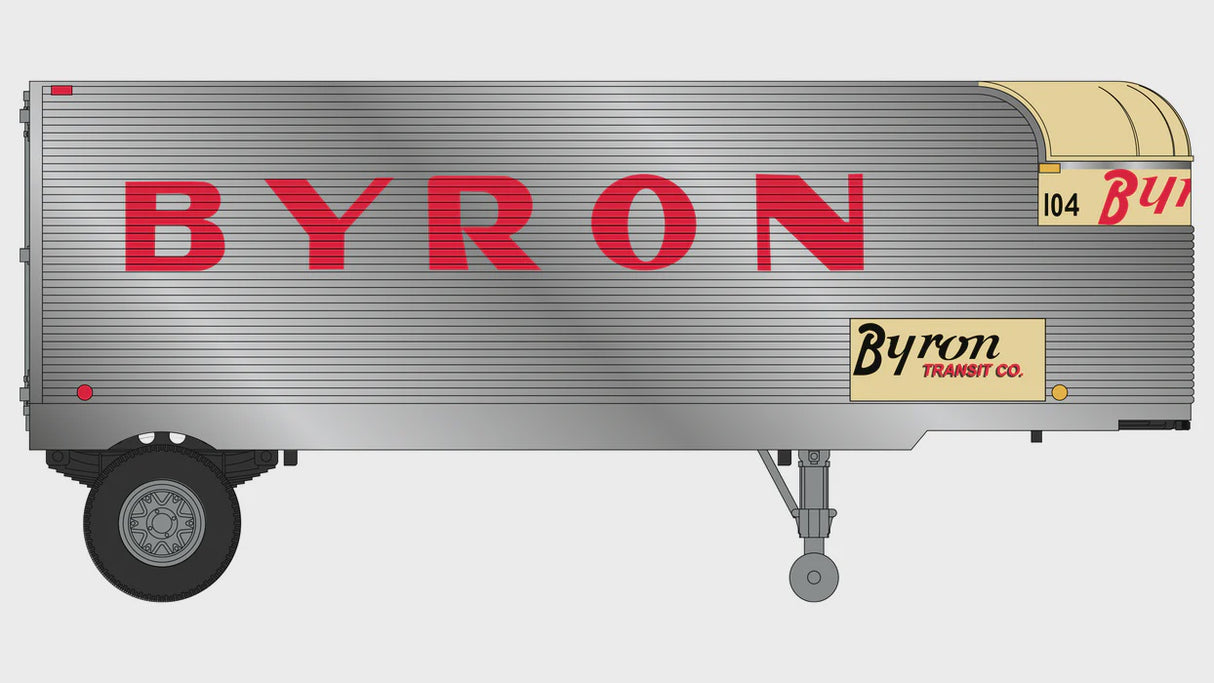 Class One Model Works HO Fruehauf 26' Trailer - Byron Transit