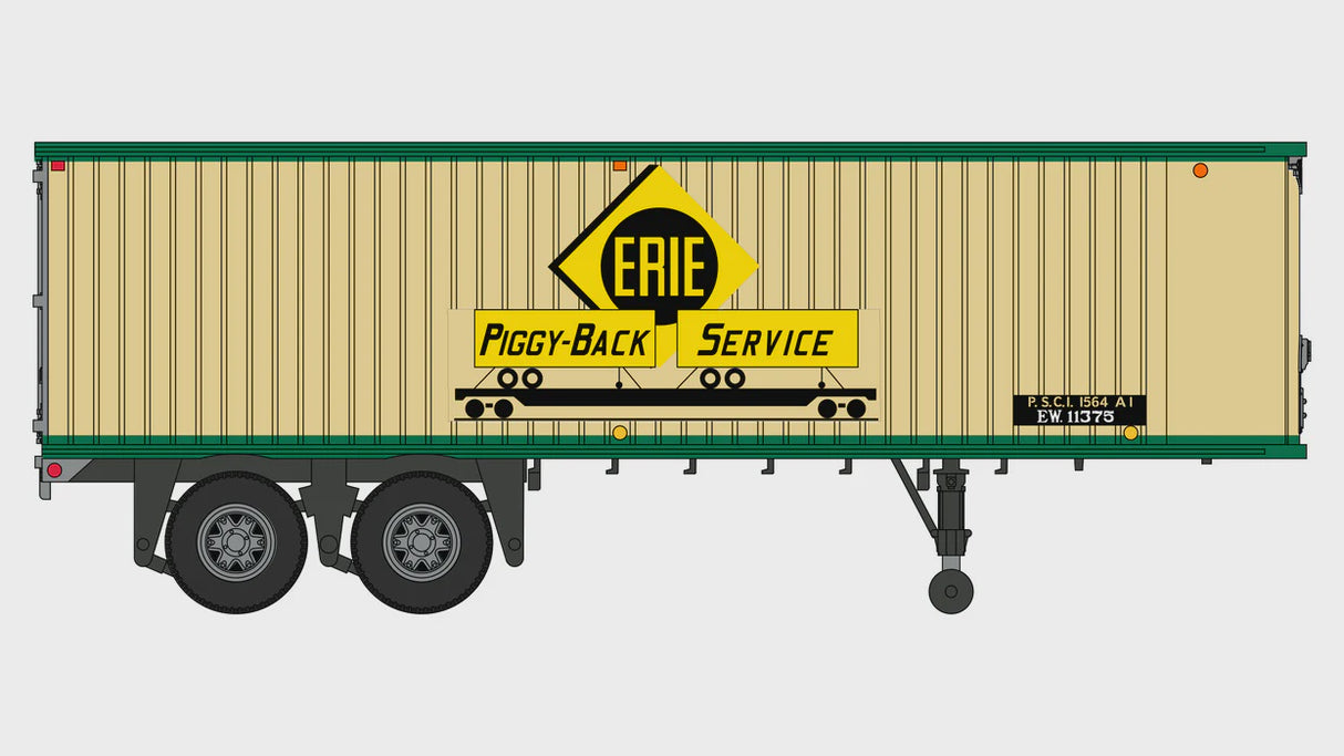 Class One Model Works HO Fruehauf 31' Trailer - Erie