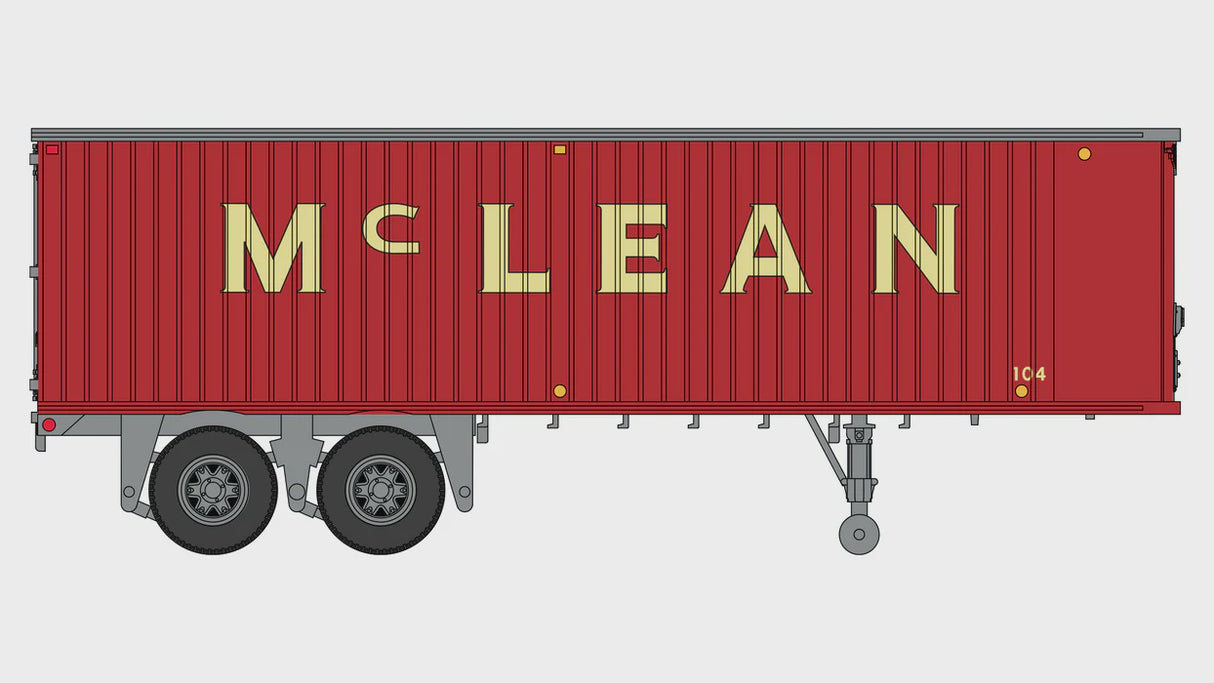 Class One Model Works HO Fruehauf 31' Trailer - McLean Trucking
