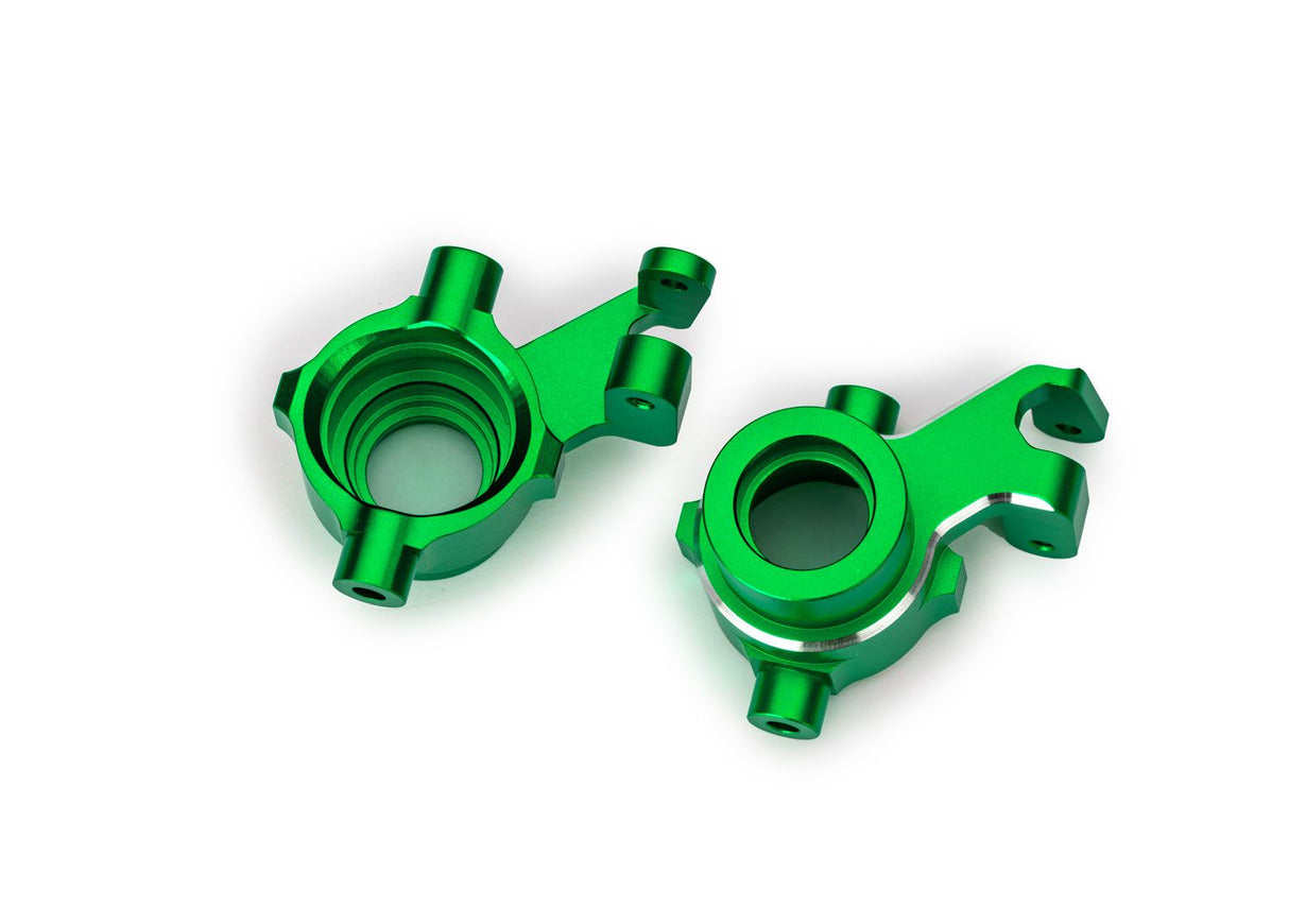 Traxxas 10237-GRN Steering blocks, 6061-T6 aluminum (green-anodized), left & right/ 3x18mm BCS (with threadlock) (2)
