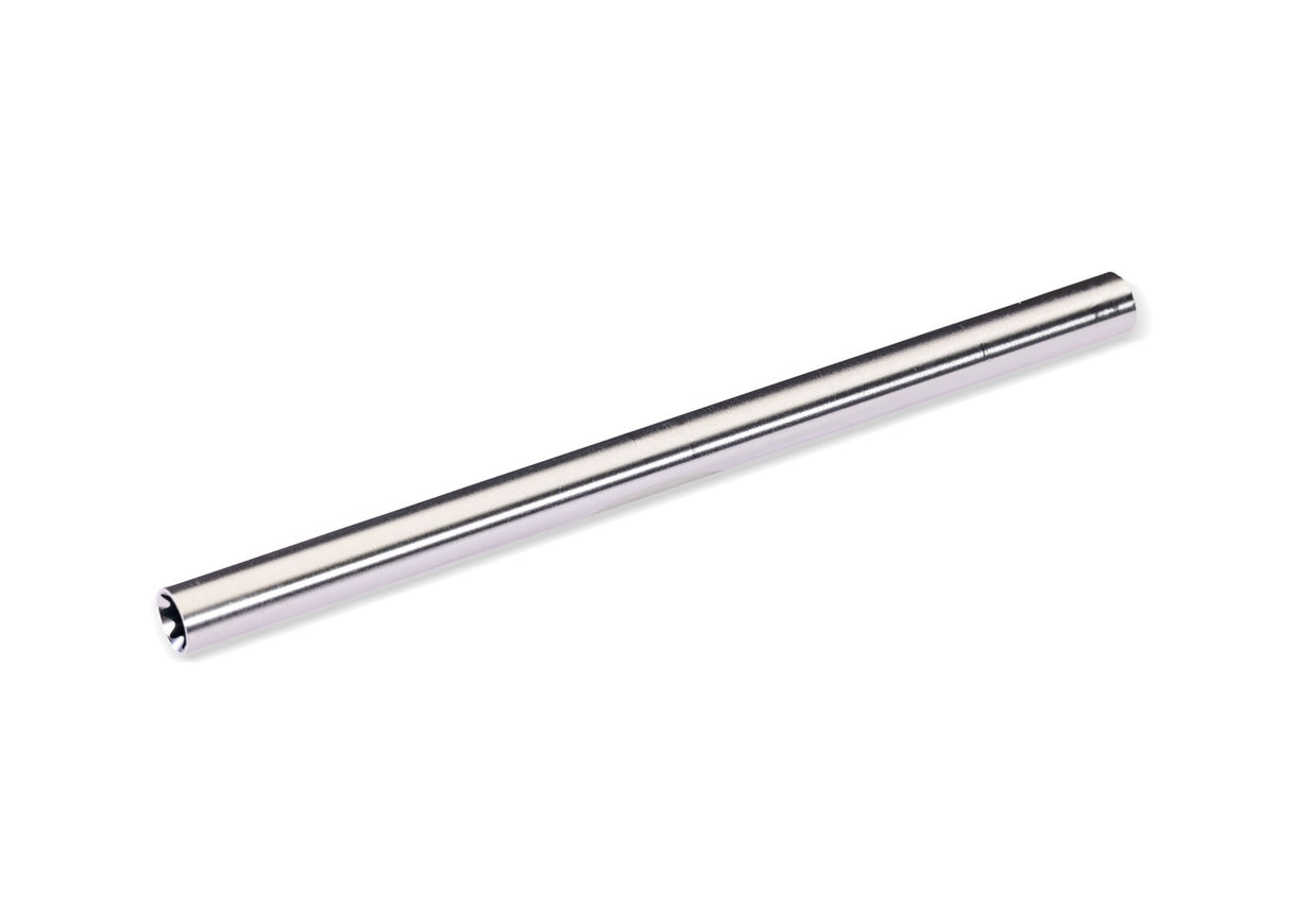 Traxxas 10855X aluminum driveshaft is shorter than the standard driveshaft to accommodate the optional 10758 slipper clutch or 10760-series center differential.