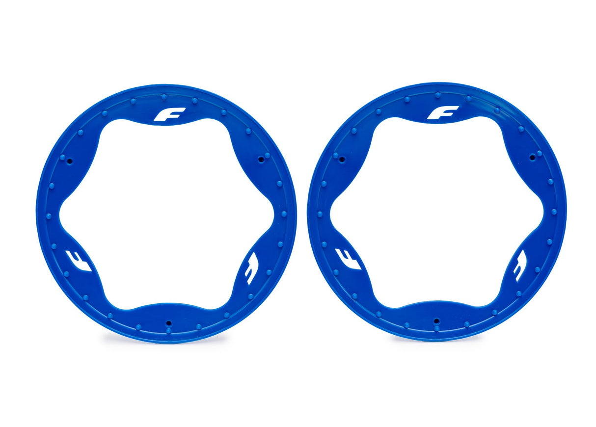Traxxas 10948 4.3" Red Funco Rear Beadlock Rings (2) - Blue
