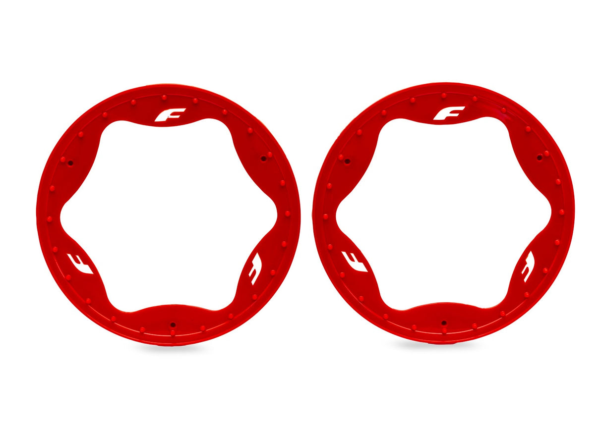 Traxxas 10948 4.3" Funco Rear Beadlock Rings (2) - Red