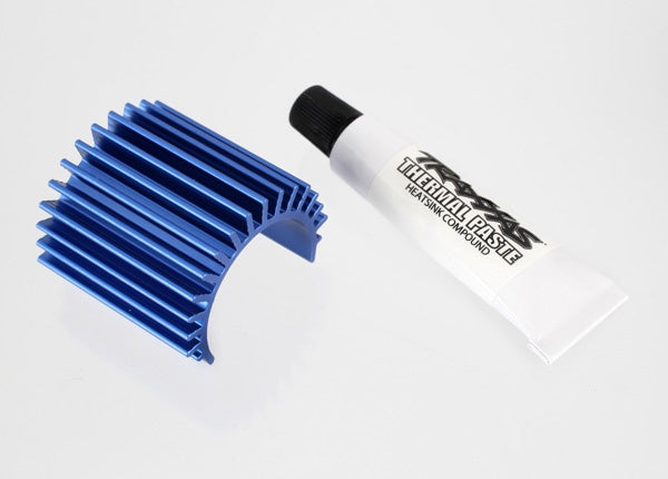 Traxxas 3374 Heat sink, Velineon 380 brushless Motor, aluminum (blue-anodized) - TRA3374