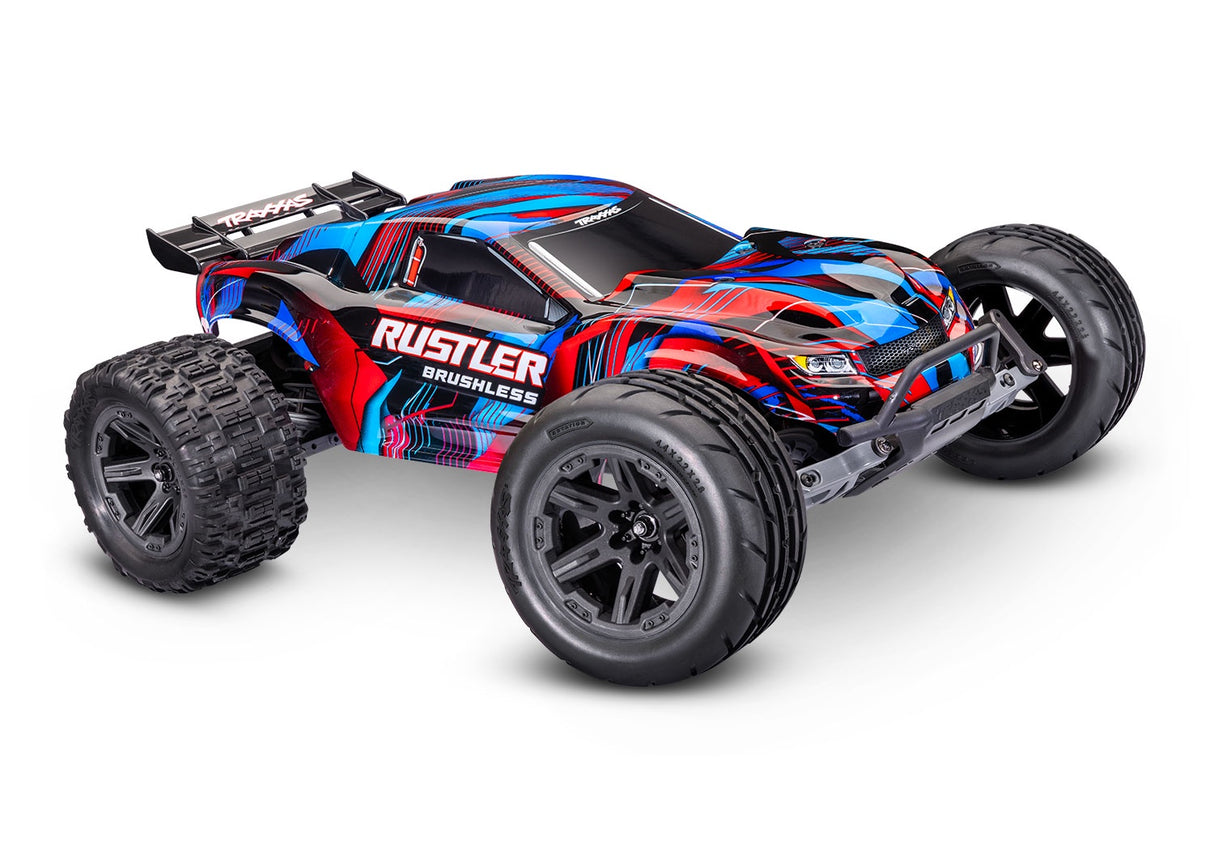 Traxxas 37454-4 Rustler 2WD Brushless - Red