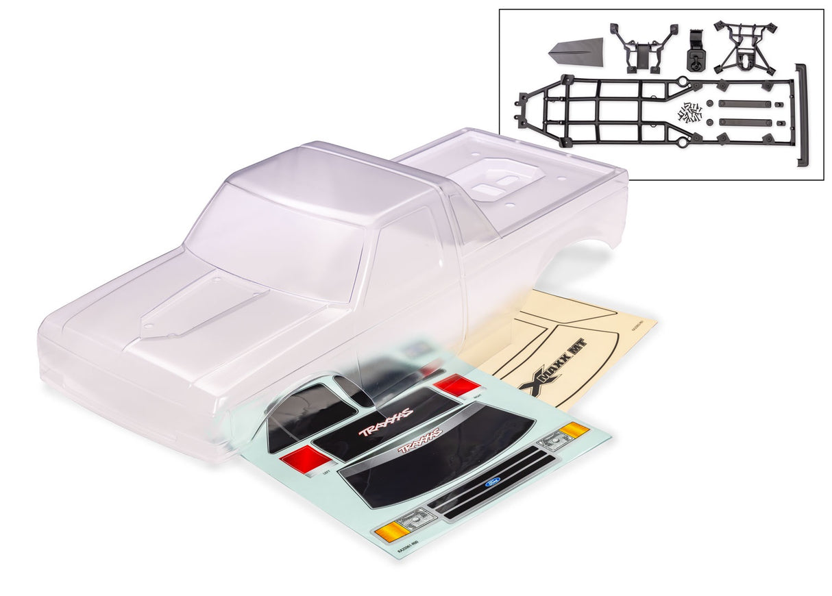 Traxxas 7691 Body, Ford F-150 Truck (clear, requires painting)/ window masks/ decal sheet (for clipless mounting) (fits X-Monster Chassis)