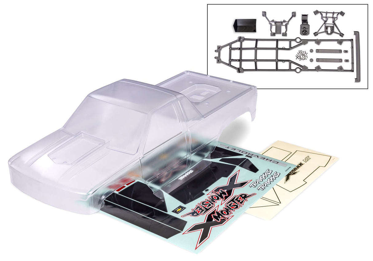 Traxxas 7697R Heavy Duty X-Monster Chevrolet GMT400 CK Clear Body