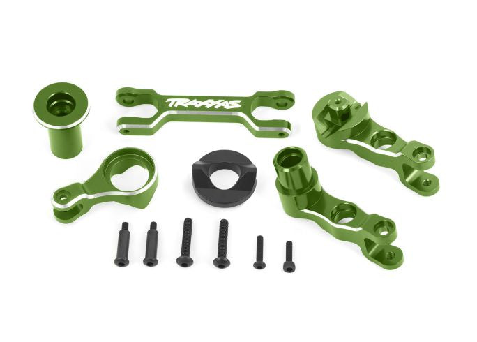 Traxxas 7746-GRN Steering Bellcranks (left & right)/ draglink (6061-T6 aluminum, green-anodized) (fits X-Maxx)