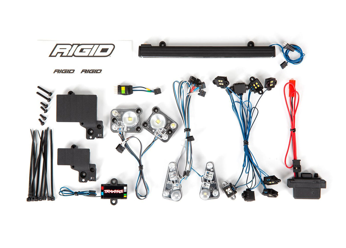 Traxxas 8095 LED light set, Complete with power supply (contains headlights, tail lights, roof light bar, rock lights & distribution block) (fits #8011 Body) - TRA8095