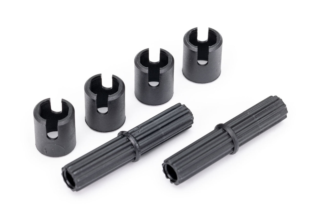 Traxxas 8139 Half shafts, center (external splined) (2)/ pin retainer (4) (plastic parts only)
