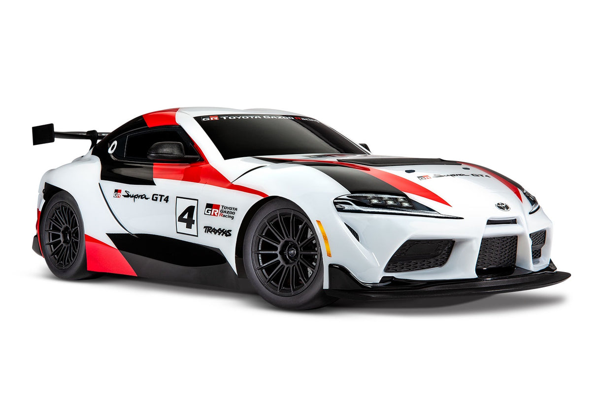 Traxxas 93164-4-WHT Toyota GR Supra GT4:  1/10 Scale AWD Race Car with TQ 2.4GHz Radio System