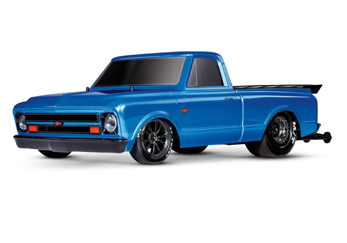 Traxxas 94376-74-BLUE Drag Slash with 1967 Chevrolet C10 Truck Body:  1/10 Scale 2WD Drag Racing Truck with TQi Traxxas Link Enabled 2.4GHz Radio System & Traxxas Stability Management (TSM)