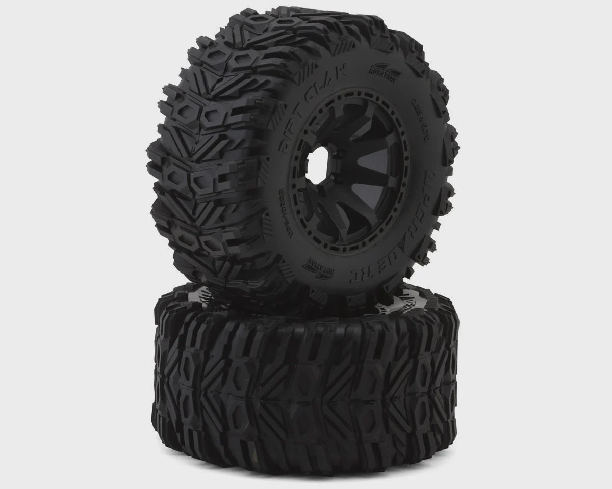UpGrade RC BELTED Dirt Claw 2.9" Pre-Mounted Tires for Traxxas® MAXX® (2) (Regular & Wide Offset Hexes Included)