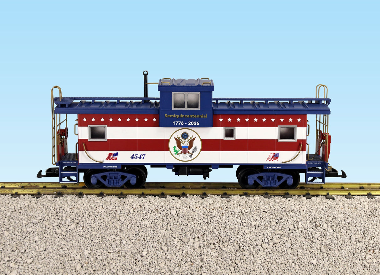 USA Trains R12135 Patriotic (1776-2026) Extended Vision Caboose, US Seal #4547 (RED/WHITE/BLUE)