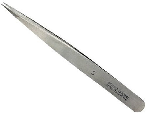 Vallejo #3 STAINLESS STEEL FINE TWEEZERS - 12003