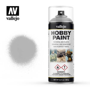 Vallejo Grey Solvent-Based Acrylic Primer 400ml Spray - 28011