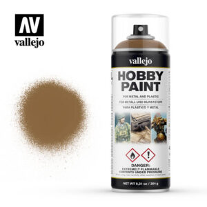 Vallejo Leather Brown Fantasy Solvent-Based Acrylic Paint 400ml Spray - 28014