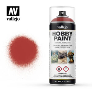 Vallejo Scarlet Red Fantasy Solvent-Based Acrylic Paint 400ml Spray - 28016