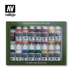 Vallejo 17ml Bottle American Revolution Model Color Paint Set (16 Colors) - 70148