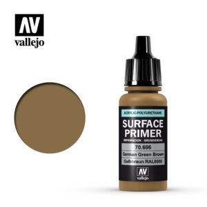 Vallejo 17ml Bottle German Green Brown RAL 8000 Surface Primer - 70606