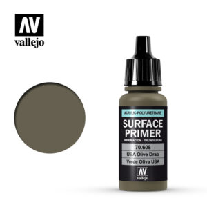 Vallejo 17ml Bottle UK Olive Drab Surface Primer - 70608