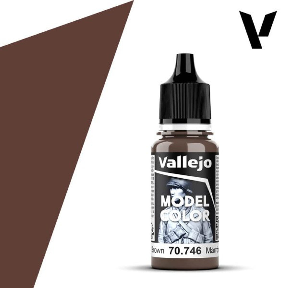 Vallejo 18ml Bottle Chestnut Brown Model Color - 70746