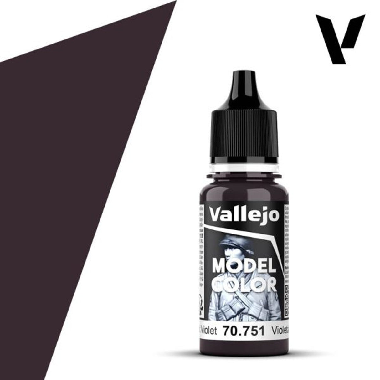 Vallejo 18ml Bottle Black Violet Model Color - 70751