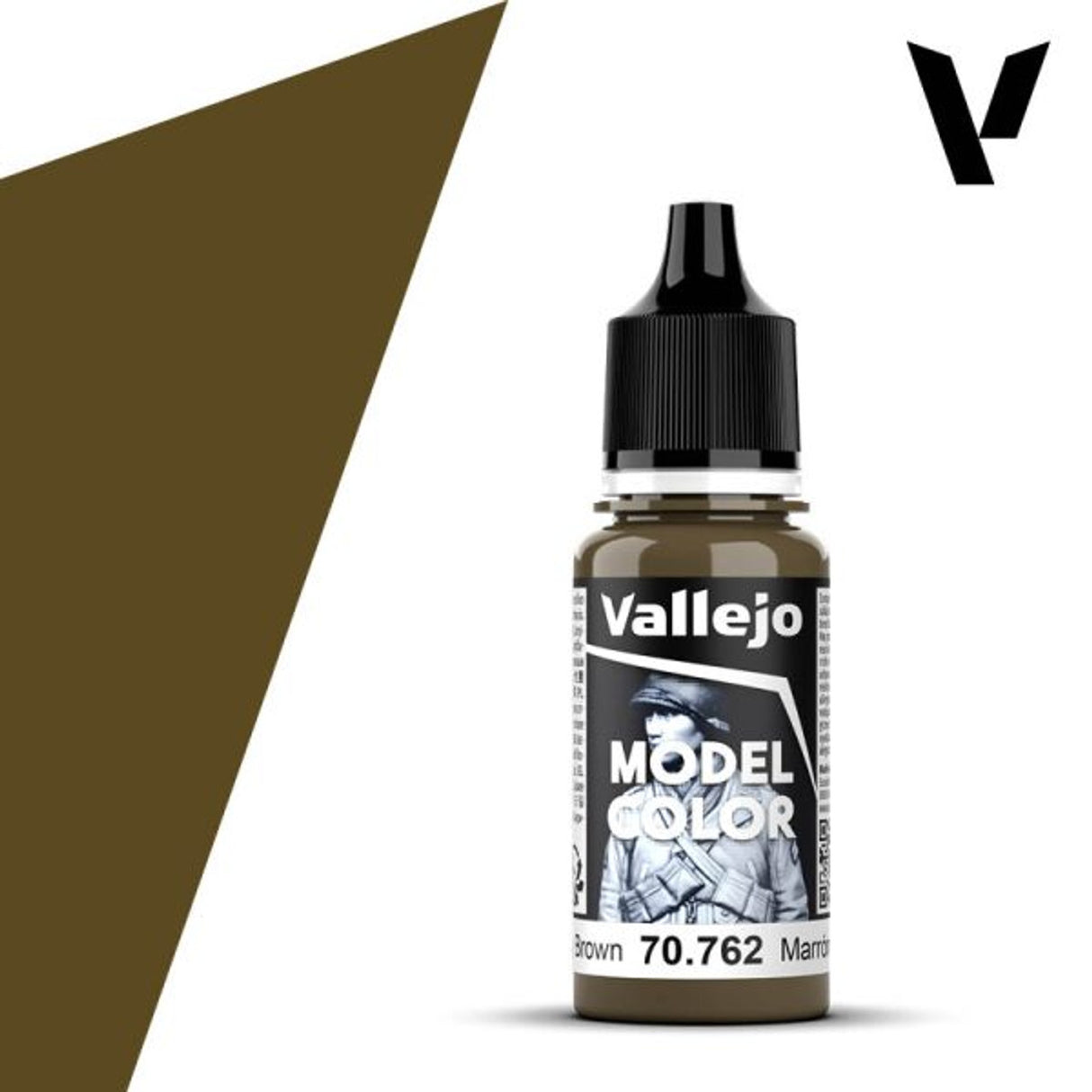 Vallejo 18ml Bottle Grey Brown Model Color - 70762