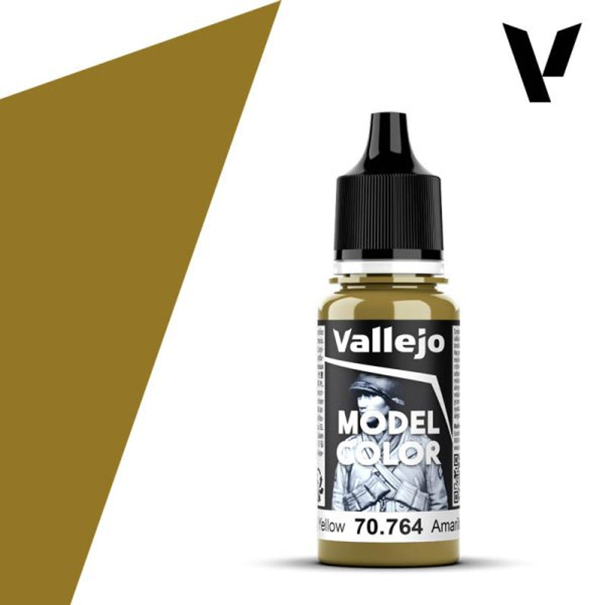 Vallejo 18ml Bottle Military Yellow Model Color - 70764
