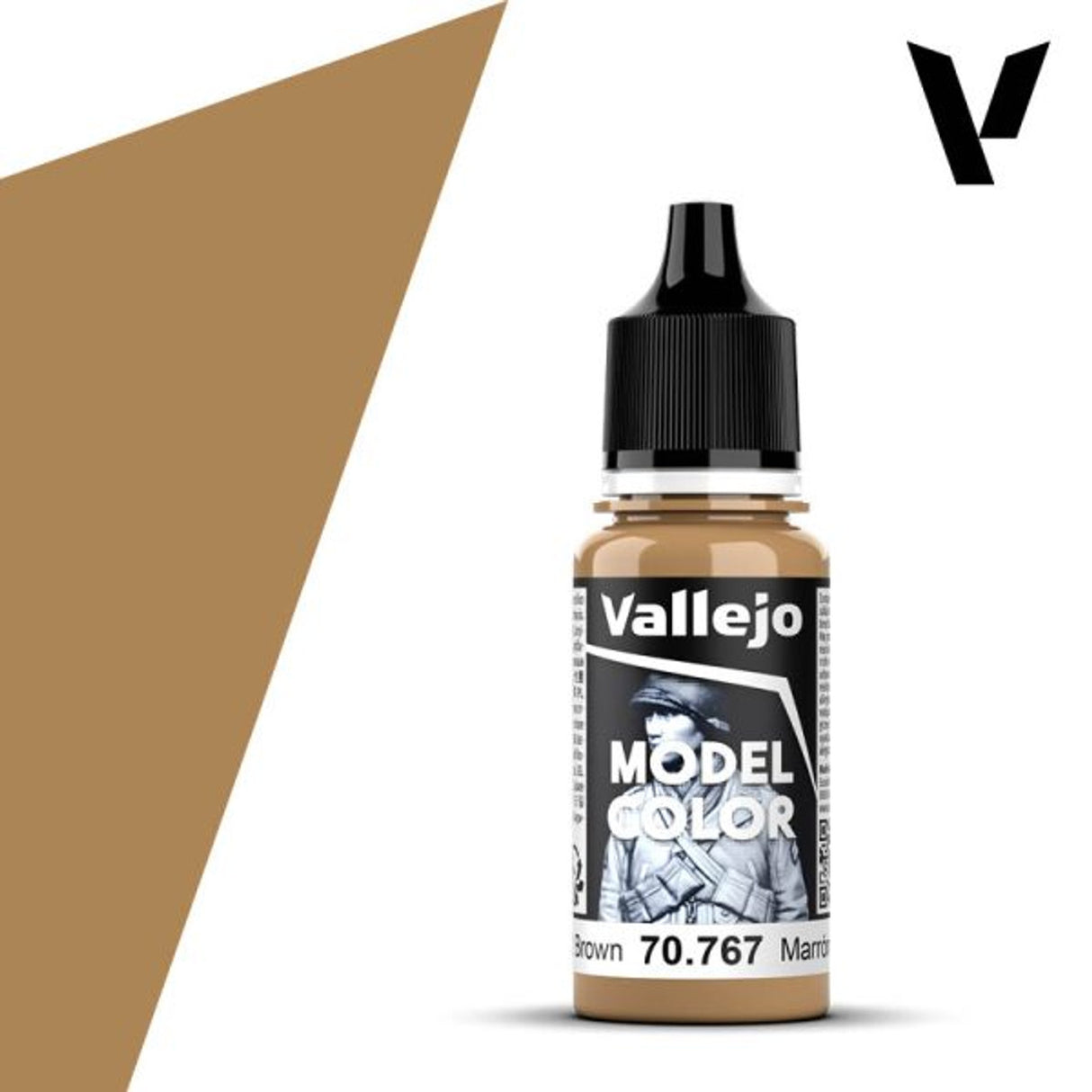 Vallejo 18ml Bottle Desert Brown Model Color 70767
