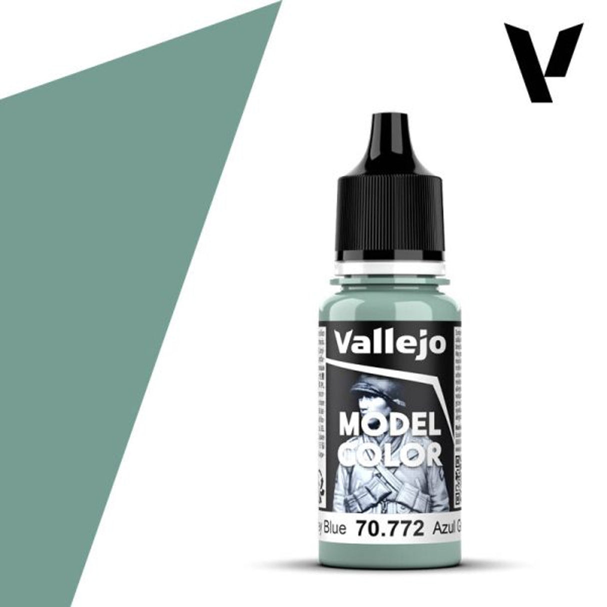 Vallejo 18ml Bottle Medium Grey Blue Model Color - 70772