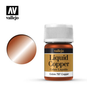 Vallejo 35ml Bottle Metallic Liquid Copper Model Color - 70797