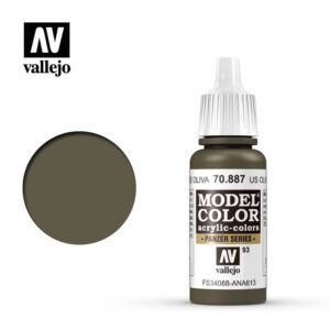 Vallejo 17ml Bottle US Olive Drab Model Color - 70887