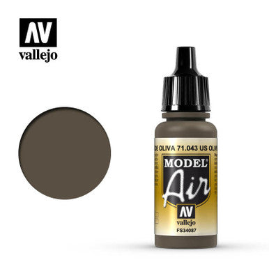 Vallejo 17ml Bottle US Olive Drab Model Air - 71043