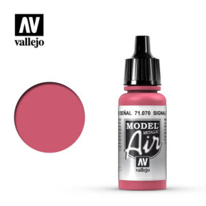 Vallejo 17ml Bottle Signal Red (Metallic) Model Air - 71070