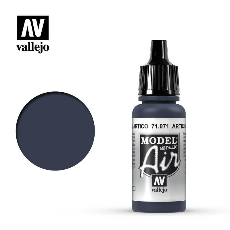 Vallejo 17ml Bottle Metallic Arctic Blue Model Air - 71071