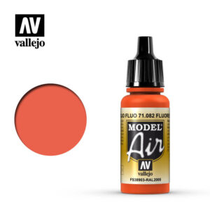 Vallejo 17ml Bottle Fluorescent Red Model Air - 71082