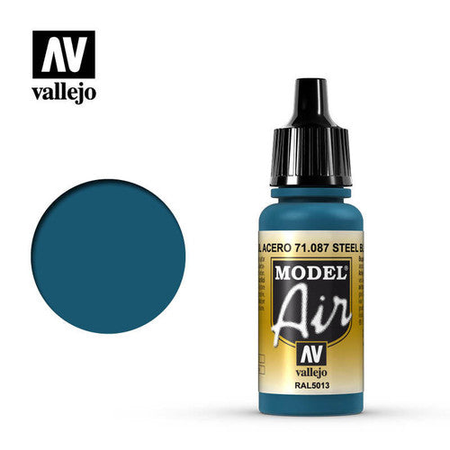 Vallejo 17ml Bottle Steel Blue Model Air - 71087