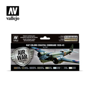 Vallejo 17ml Bottle RAF Colors Coastal Command 1939-1945 Model Air Paint Set (8 Colors) - 71148