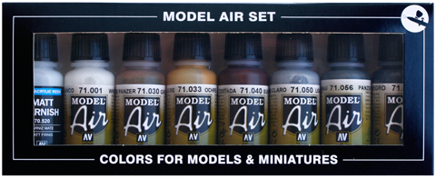 Vallejo 17ml Bottle Demag D7 Russia 1941 Model Air Paint Set (8 Colors) - 71151