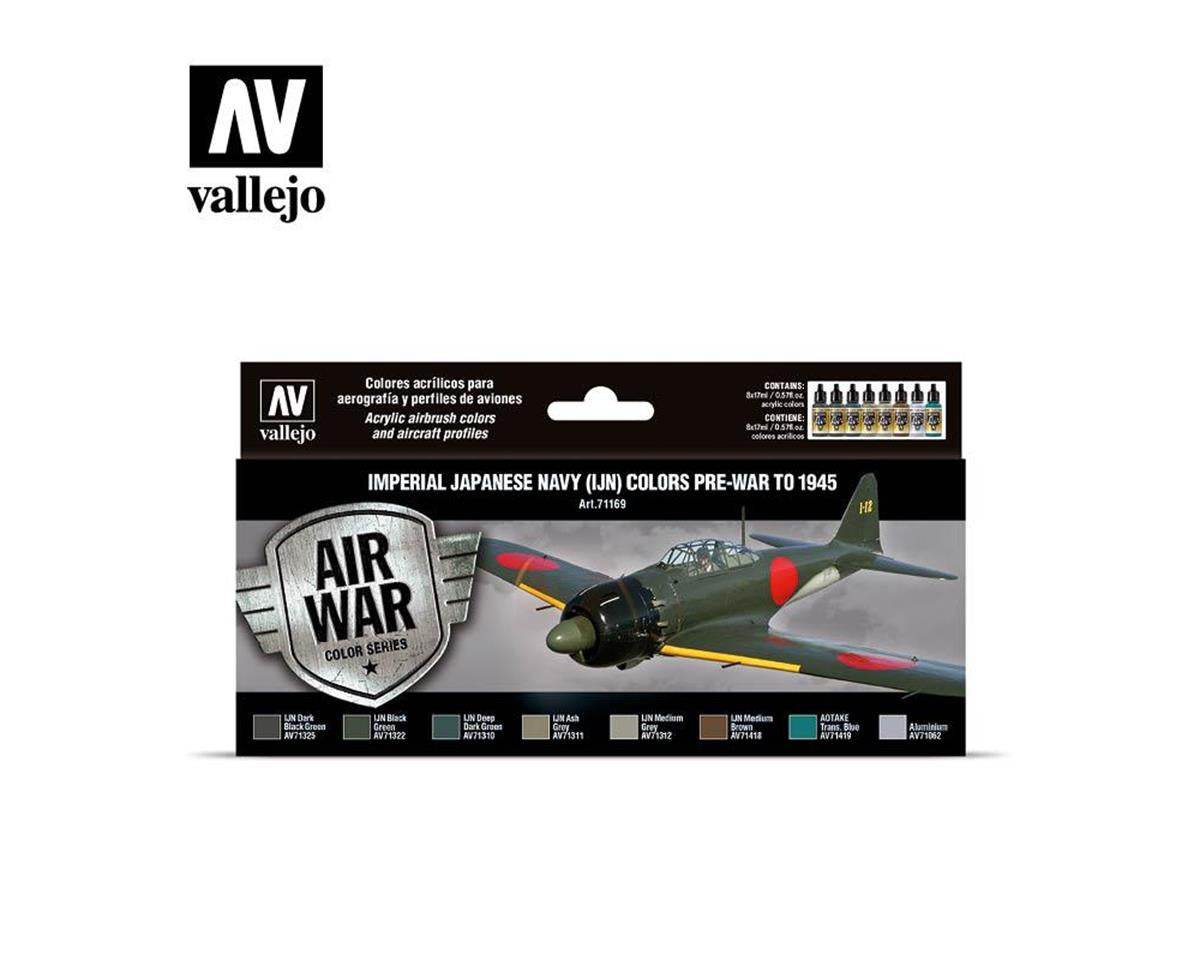 Vallejo 17ml Bottle IJN Pre-War to 1945 Model Air War Paint Set (8 Colors) - 71169