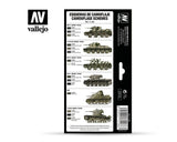 Vallejo 17ml Bottle Soviet Vehicles WWII Camo Colors Model Air Paint Set (8 Colors) - 71188
