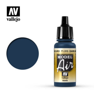 Vallejo 17ml Bottle Dark Mediterranean Blue Model Air - 71313
