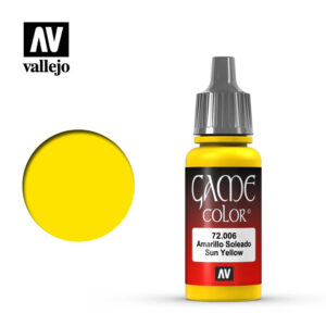 Vallejo 18ml Bottle Sun Yellow Game Color - 72006